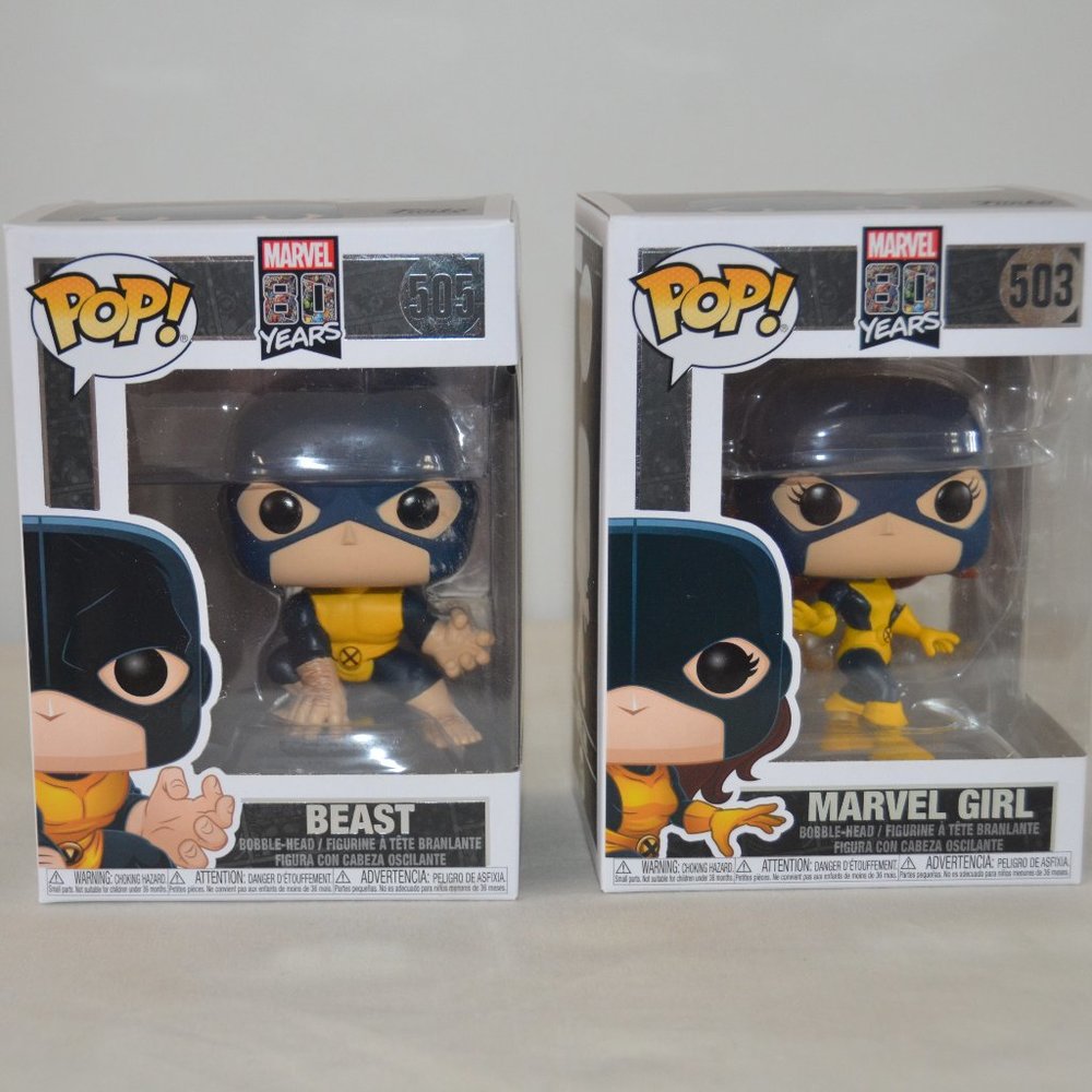 Funko Pop! Marvel 80 Years Set (Marvel Girl #503 and Beast #505)